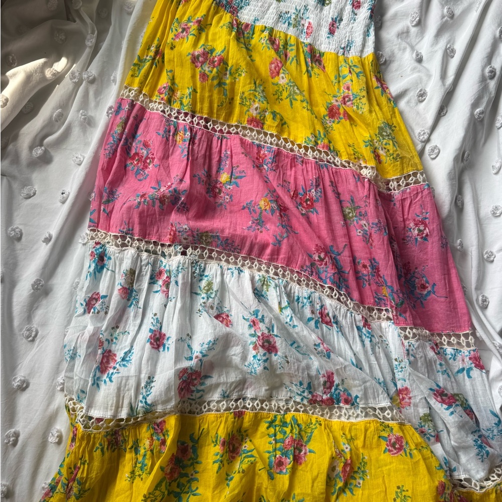 Nordstrom Floral Maxi Dress - Yellow, Pink, White